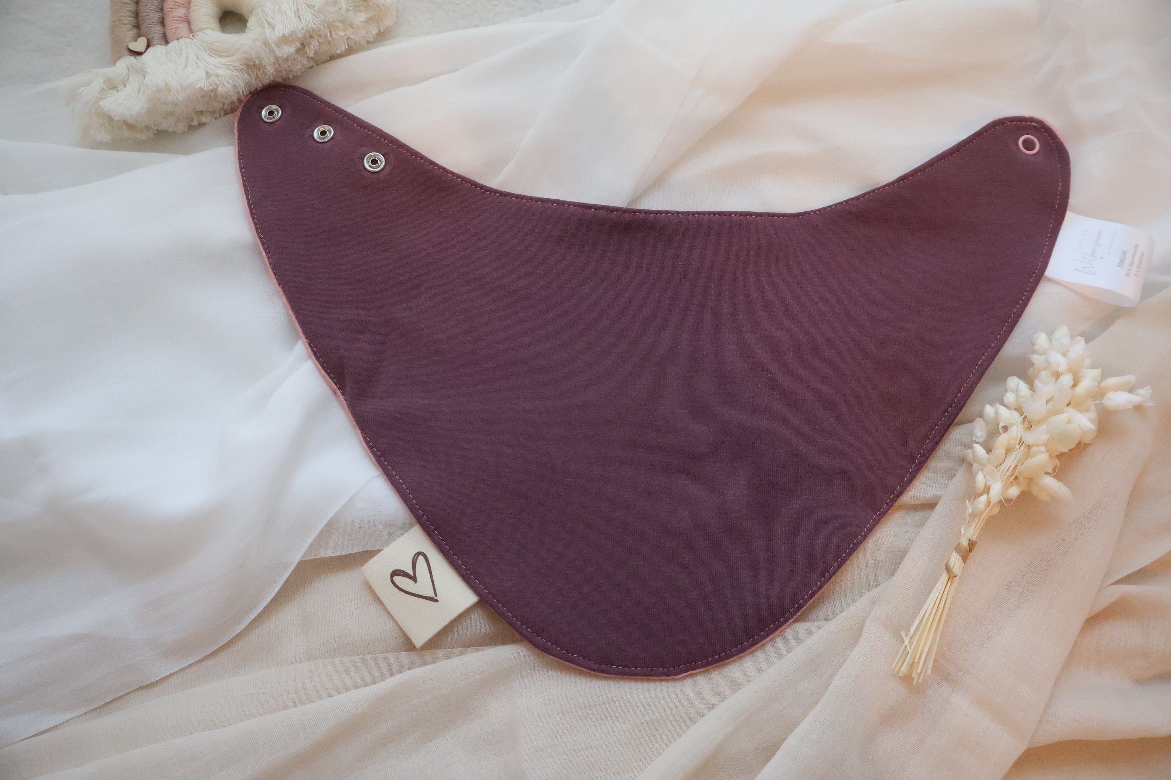 Wölkchen | Mitwachsendes Halstuch mit Saugkern "Herzregen Mauve"