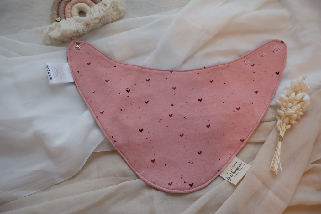 Wölkchen | Mitwachsendes Halstuch mit Saugkern "Herzregen Mauve"