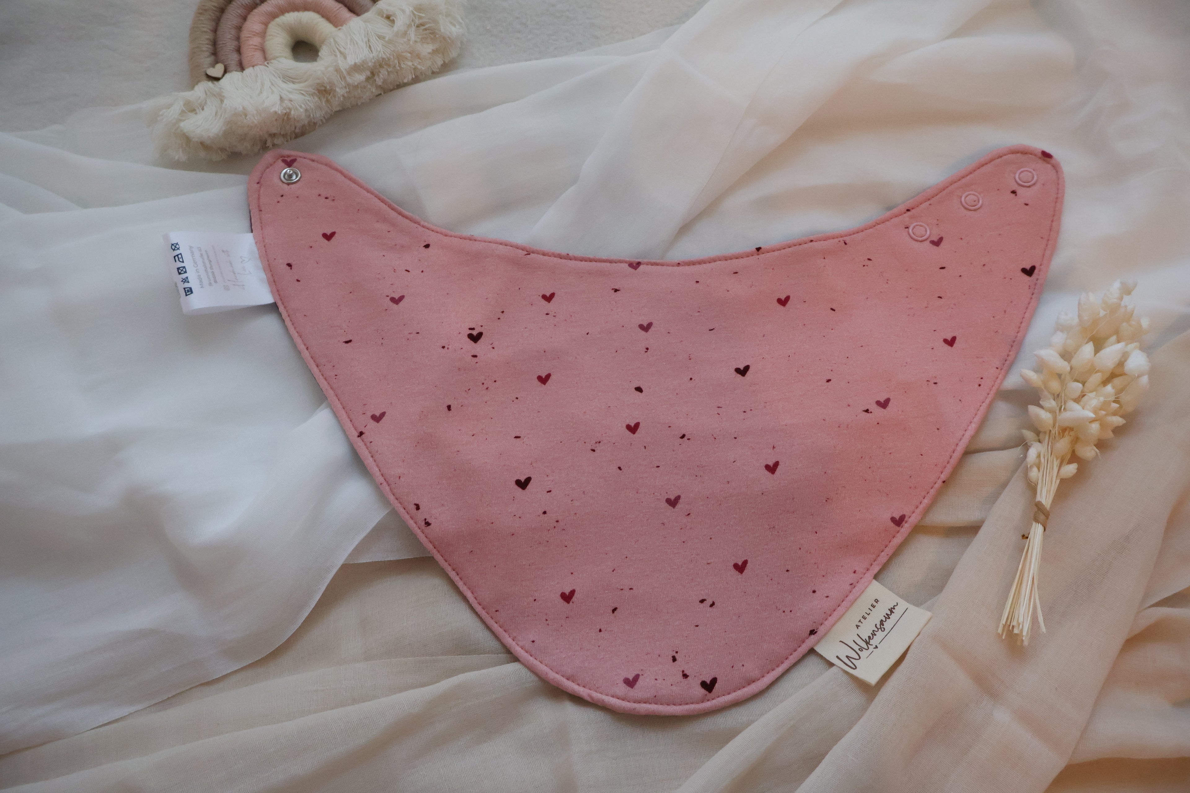 Wölkchen | Mitwachsendes Halstuch mit Saugkern "Herzregen Mauve"