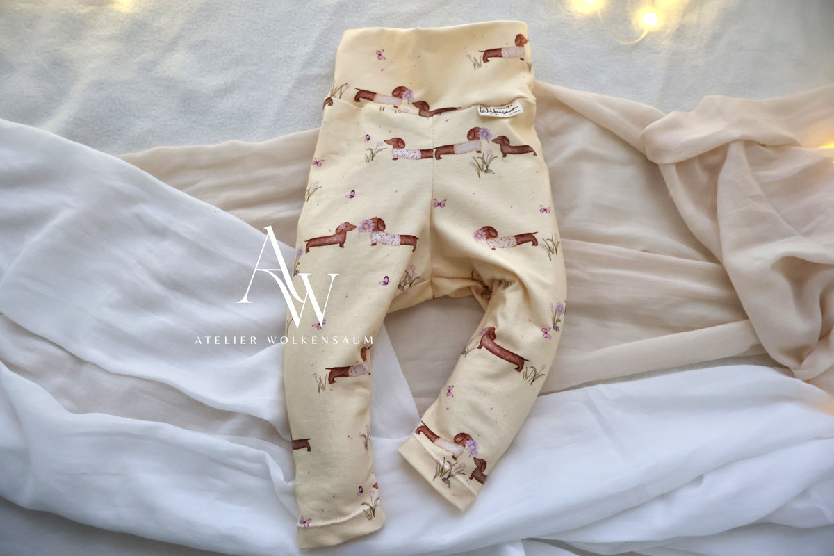 Wolkenbeinchen | Leggings – „Dackelträumchen“ in Gr. 86