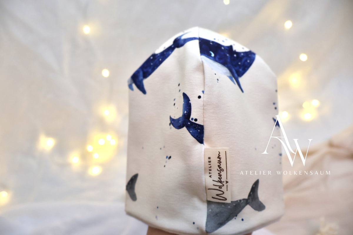 Wolkenwirbel | Wendebeanie „Wellenklang“ KU: 40-44 cm