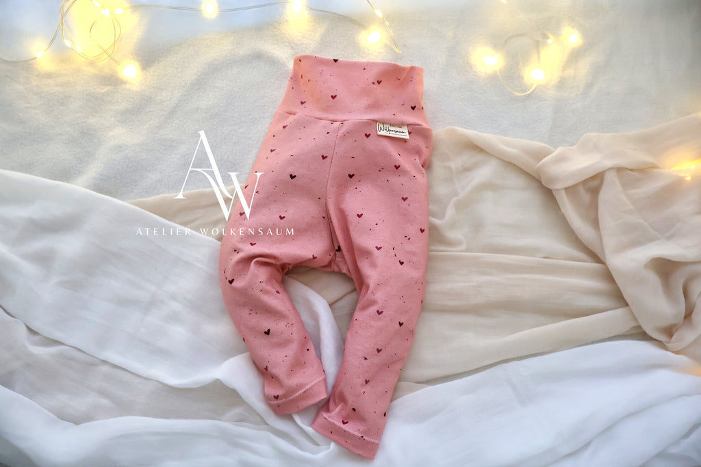 Wolkenbeinchen | Leggings – „Herzregen“ in Gr. 68