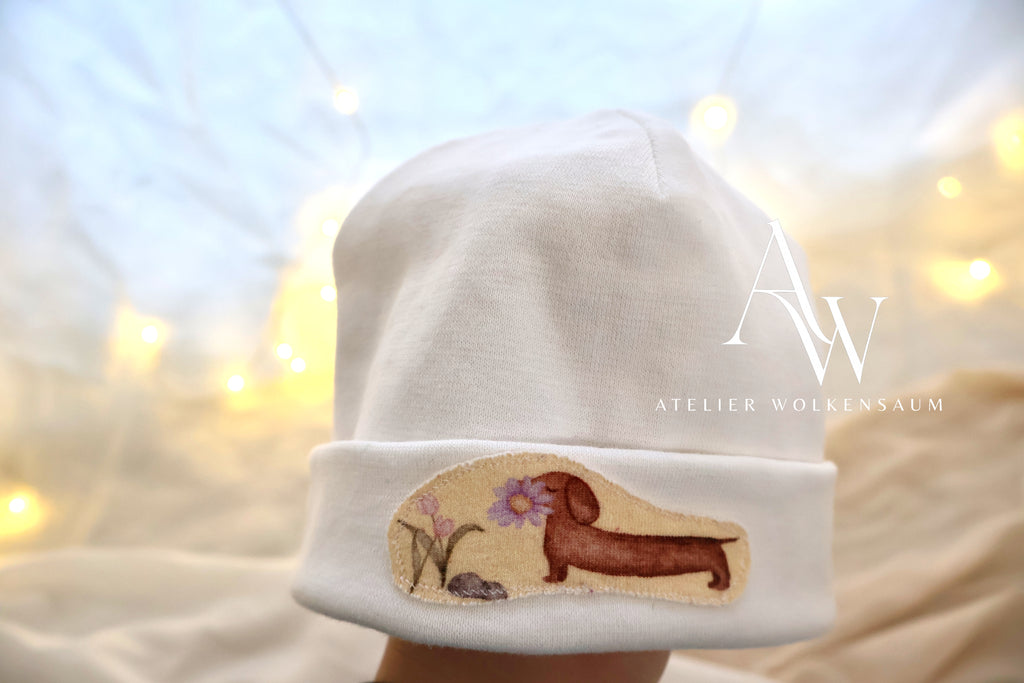 Wolkencool | Hipster-Beanie „Dackelträumchen“ KU: 40-44 cm
