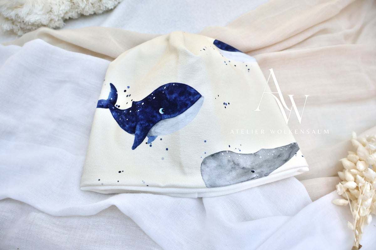 Wolkenwirbel | Wendebeanie „Wellenklang“ KU: 40-44 cm